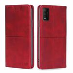 For TCL 30T T603DL Cow Texture Magnetic Horizontal Flip Leather Phone Case(Red)