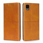 For TCL 30Z T602DL Cow Texture Magnetic Horizontal Flip Leather Phone Case(Light Brown)