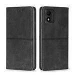 For TCL 303 Cow Texture Magnetic Horizontal Flip Leather Phone Case(Black)