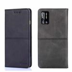 For Doogee N40 Pro Cow Texture Magnetic Horizontal Flip Leather Phone Case(Black)