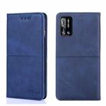 For Doogee N40 Pro Cow Texture Magnetic Horizontal Flip Leather Phone Case(Blue)