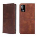 For Doogee N40 Pro Cow Texture Magnetic Horizontal Flip Leather Phone Case(Dark Brown)