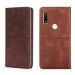 For Fujitsu Arrows We F-51B Cow Texture Magnetic Horizontal Flip Leather Phone Case(Dark Brown)