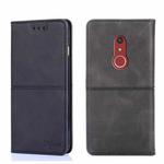 For Fujitsu Arrow Be4 Plus F-41B Cow Texture Magnetic Horizontal Flip Leather Phone Case(Black)