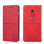 For Fujitsu Arrow Be4 Plus F-41B Cow Texture Magnetic Horizontal Flip Leather Phone Case(Red)