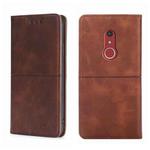 For Fujitsu Arrow Be4 Plus F-41B Cow Texture Magnetic Horizontal Flip Leather Phone Case(Dark Brown)