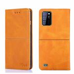 For Oukitel C25 Cow Texture Magnetic Horizontal Flip Leather Phone Case(Light Brown)