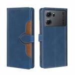 For OPPO K10 5G Skin Feel Magnetic Buckle Leather Phone Case(Blue)