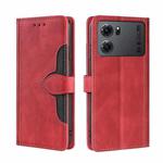 For OPPO K10 5G Skin Feel Magnetic Buckle Leather Phone Case(Red)