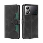 For OPPO K10 Pro 5G Skin Feel Magnetic Buckle Leather Phone Case(Black)