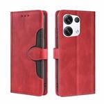 For OPPO Reno8 Pro Plus 5G Skin Feel Magnetic Buckle Leather Phone Case(Red)