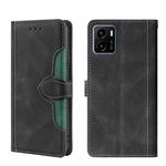 For vivo Y15s Global Skin Feel Magnetic Buckle Leather Phone Case(Black)