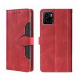 For vivo Y15s Global Skin Feel Magnetic Buckle Leather Phone Case(Red)