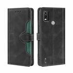 For Nokia C21 Plus Skin Feel Magnetic Buckle Leather Phone Case(Black)