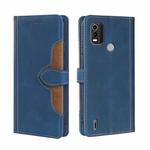 For Nokia C21 Plus Skin Feel Magnetic Buckle Leather Phone Case(Blue)