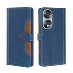 For Honor 70 Skin Feel Magnetic Buckle Leather Phone Case(Blue)