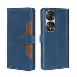 For Honor 70 Pro / 70 Pro Plus Skin Feel Magnetic Buckle Leather Phone Case(Blue)