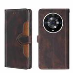 For Honor Magic3 Pro Skin Feel Magnetic Buckle Leather Phone Case(Brown)