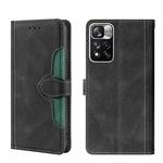For Xiaomi Redmi Note 11 Pro 5G / Pro Plus 5G Skin Feel Magnetic Buckle Leather Phone Case(Black)