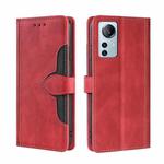 For Xiaomi 12 Lite Skin Feel Magnetic Buckle Leather Phone Case(Red)