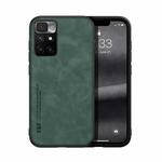 For Xiaomi Redmi 10 Skin Feel Magnetic Leather Back Phone Case(Green)
