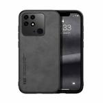 For Xiaomi Redmi 10C Skin Feel Magnetic Leather Back Phone Case(Dark Grey)