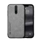 For Xiaomi Redmi K30 Skin Feel Magnetic Leather Back Phone Case(Light Grey)