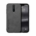 For Xiaomi Redmi K30 Skin Feel Magnetic Leather Back Phone Case(Dark Grey)