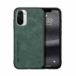 For Xiaomi Redmi K40 Skin Feel Magnetic Leather Back Phone Case(Green)