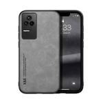 For Xiaomi Redmi K50 Skin Feel Magnetic Leather Back Phone Case(Light Grey)