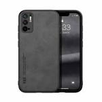 For Xiaomi Redmi Note 10 5G Skin Feel Magnetic Leather Back Phone Case(Dark Grey)