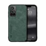 For Xiaomi Redmi Note 11 5G Skin Feel Magnetic Leather Back Phone Case(Green)