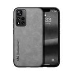For Xiaomi Redmi Note 11 Pro 5G Skin Feel Magnetic Leather Back Phone Case(Light Grey)