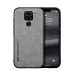 For Xiaomi Redmi Note 9 Foreign Skin Feel Magnetic Leather Back Phone Case(Light Grey)