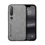 For Xiaomi Mi 10 Skin Feel Magnetic Leather Back Phone Case(Light Grey)
