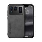 For Xiaomi Mi 11 Ultra Skin Feel Magnetic Leather Back Phone Case(Dark Grey)