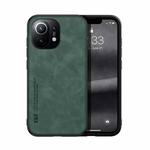 For Xiaomi Mi 11 Skin Feel Magnetic Leather Back Phone Case(Green)