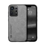 For Xiaomi Mi Mix 4 Skin Feel Magnetic Leather Back Phone Case(Light Grey)