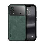 For Xiaomi Poco M4 Pro 4G Skin Feel Magnetic Leather Back Phone Case(Green)