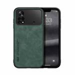 For Xiaomi Poco X4 Pro 5G Skin Feel Magnetic Leather Back Phone Case(Green)