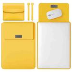 4 in 1 Lightweight and Portable Leather Computer Bag, Size:11/12 inches(Yellow)