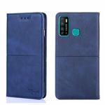For Infinix Hot 9/Note 7 Lite X655C Cow Texture Magnetic Horizontal Flip Leather Phone Case(Blue)