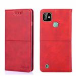 For Infinix Smart HD 2021 X612 Cow Texture Magnetic Horizontal Flip Leather Phone Case(Red)