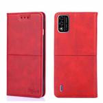 For Itel A48 Cow Texture Magnetic Horizontal Flip Leather Phone Case(Red)