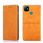 For Itel Vision 1 Cow Texture Magnetic Horizontal Flip Leather Phone Case(Light Brown)