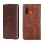 For Tecno Camon 15 CD7/Camon 15 Air/Spark 5/Spark 5 Pro Cow Texture Magnetic Horizontal Flip Leather Phone Case(Dark Brown)