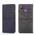 For Tecno Pop 4 Cow Texture Magnetic Horizontal Flip Leather Phone Case(Black)