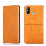 For Tecno Spark 6 GO Cow Texture Magnetic Horizontal Flip Leather Phone Case(Light Brown)