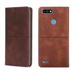 For Tecno Pop 2/Pop 2 F/Pop 2 Pro/Pop 2 Power/Itel P13 Texture Magnetic Horizontal Flip Leather Phone Case(Dark Brown)