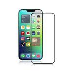 For iPhone 14 mocolo 9H Full Glue Silk Print Tempered Glass Film(Black)